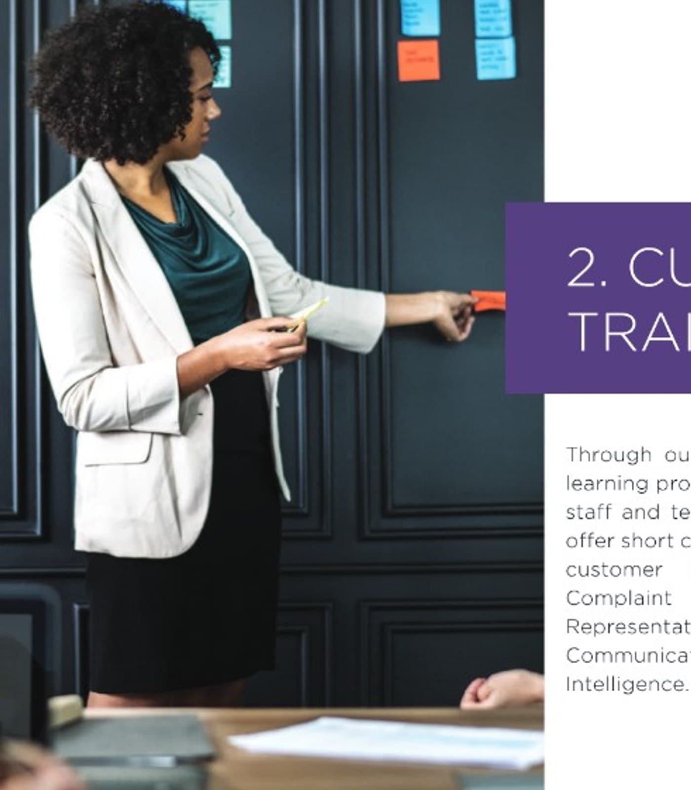 Team facilitating a customer experience workshop